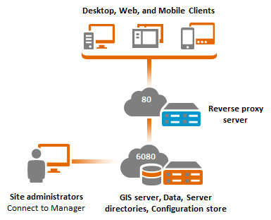 Single-machine site with a reverse proxy installed on a dedicated web server